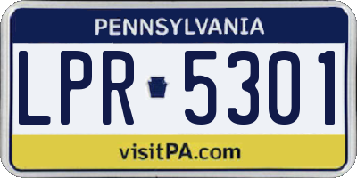 PA license plate LPR5301