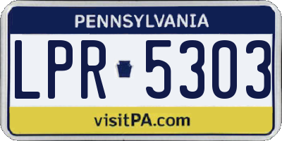 PA license plate LPR5303