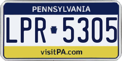 PA license plate LPR5305