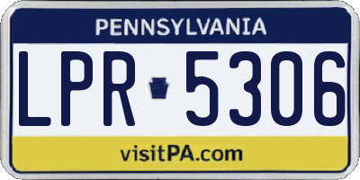 PA license plate LPR5306