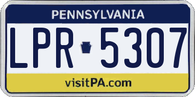PA license plate LPR5307