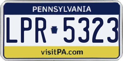 PA license plate LPR5323