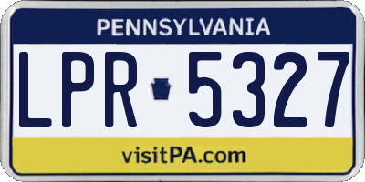 PA license plate LPR5327