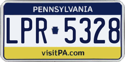 PA license plate LPR5328