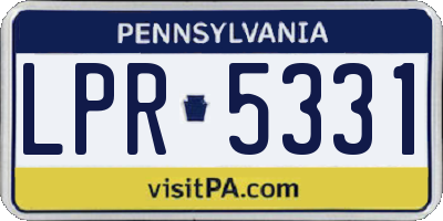 PA license plate LPR5331