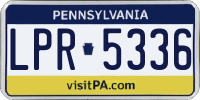 PA license plate LPR5336
