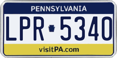 PA license plate LPR5340