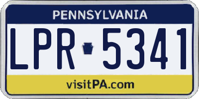 PA license plate LPR5341
