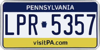 PA license plate LPR5357