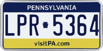 PA license plate LPR5364