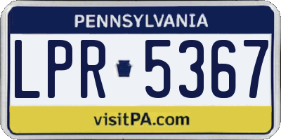 PA license plate LPR5367