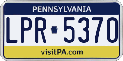 PA license plate LPR5370