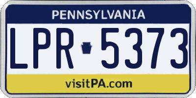 PA license plate LPR5373