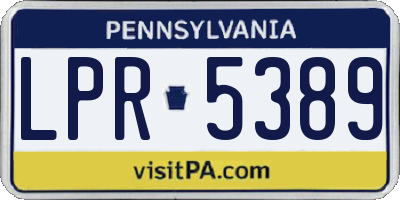 PA license plate LPR5389