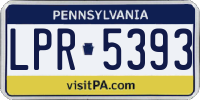 PA license plate LPR5393