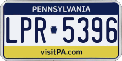PA license plate LPR5396