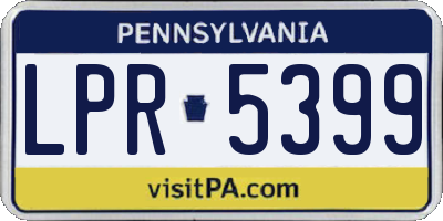PA license plate LPR5399