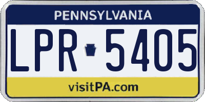 PA license plate LPR5405