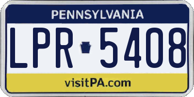 PA license plate LPR5408