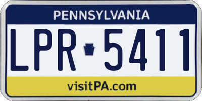 PA license plate LPR5411