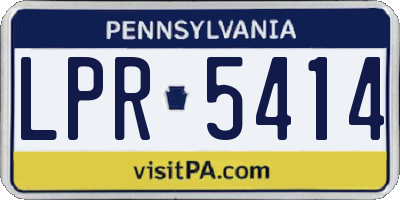 PA license plate LPR5414