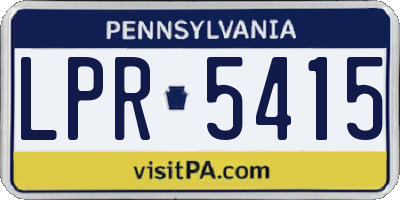 PA license plate LPR5415