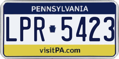 PA license plate LPR5423