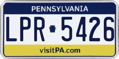 PA license plate LPR5426