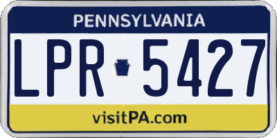 PA license plate LPR5427