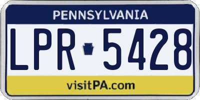 PA license plate LPR5428