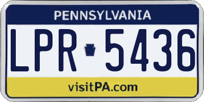 PA license plate LPR5436