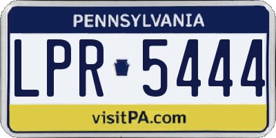 PA license plate LPR5444