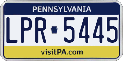 PA license plate LPR5445