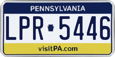 PA license plate LPR5446