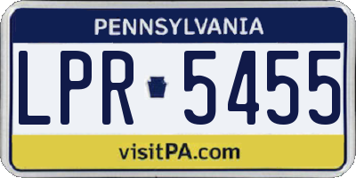 PA license plate LPR5455
