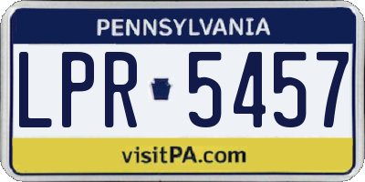 PA license plate LPR5457