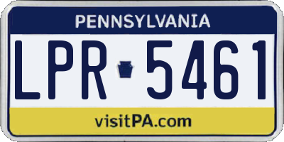 PA license plate LPR5461