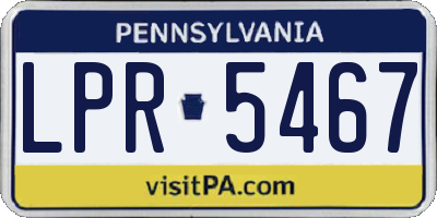 PA license plate LPR5467