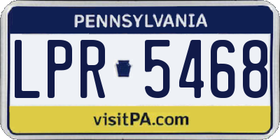 PA license plate LPR5468