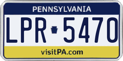 PA license plate LPR5470