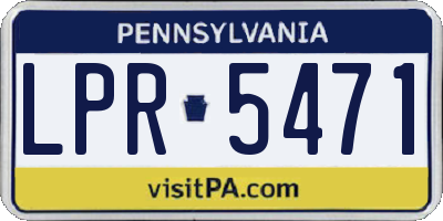 PA license plate LPR5471