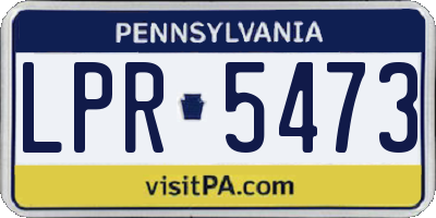 PA license plate LPR5473