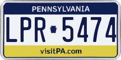 PA license plate LPR5474