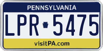 PA license plate LPR5475