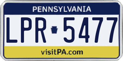 PA license plate LPR5477