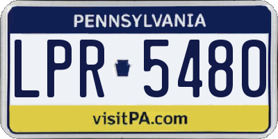 PA license plate LPR5480