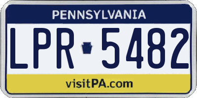 PA license plate LPR5482