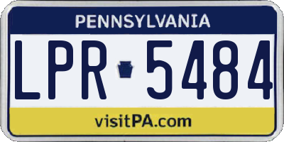PA license plate LPR5484