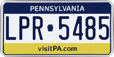 PA license plate LPR5485
