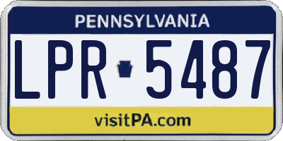 PA license plate LPR5487